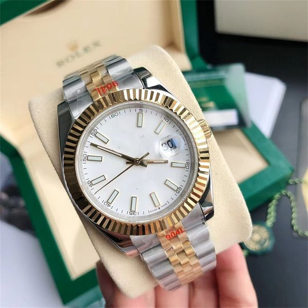 

luxury women's men's automatic watch size 41mm36mm31mm automatic watch mechanical sapphire mirror diary series montre de lux, Slivery;brown