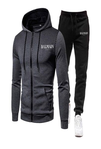 

men039s activewear men039s and pants straight casual suit grey blue red multicolor dots decor trend high street versatil1199866, Gray