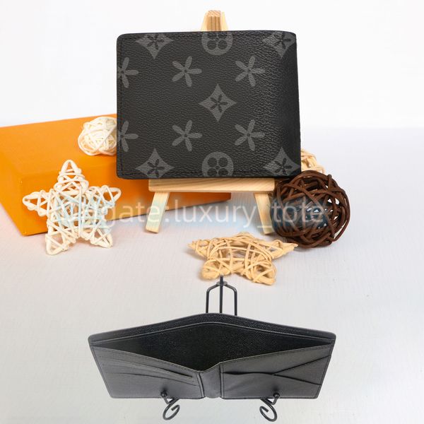 

coin purses classic retro wallet key 7a quality man genuine leather 3 card slots flower m60895 women mens pouch holder luxury designer walle, Red;black