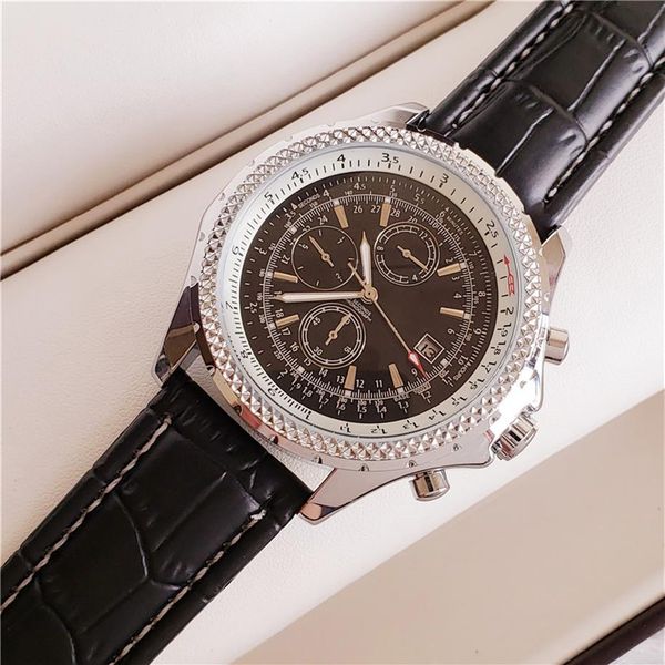 

luxury mens watches mechanical automatic movement all dial works designer watch leather strap gift for men watch204m, Slivery;brown