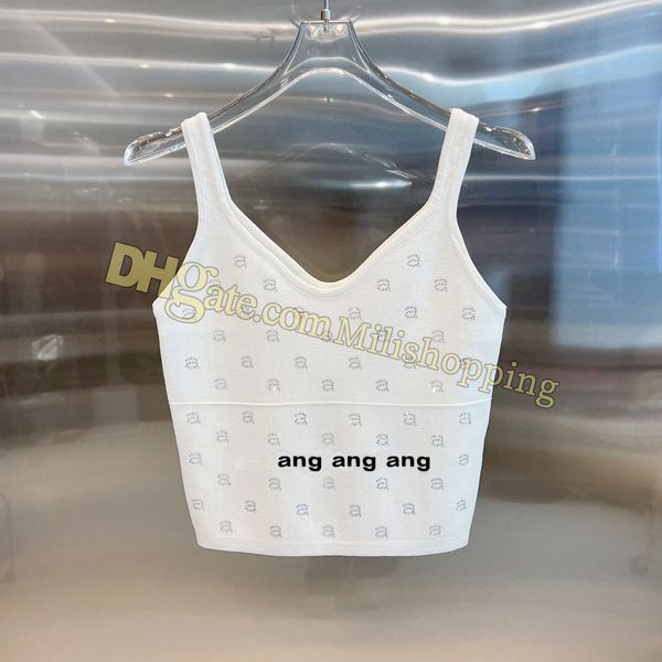 

women diamond tanks wang camis party womens designer clothing, White