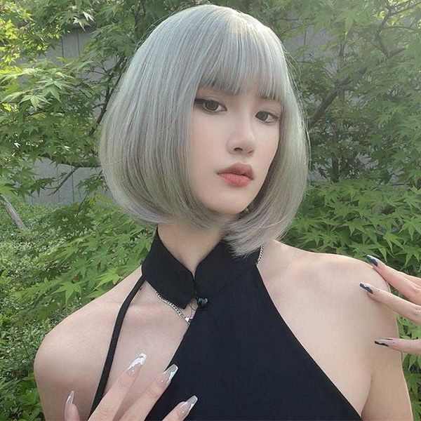 

internet wig fashion bobo short hair japanese straight sheath, Black