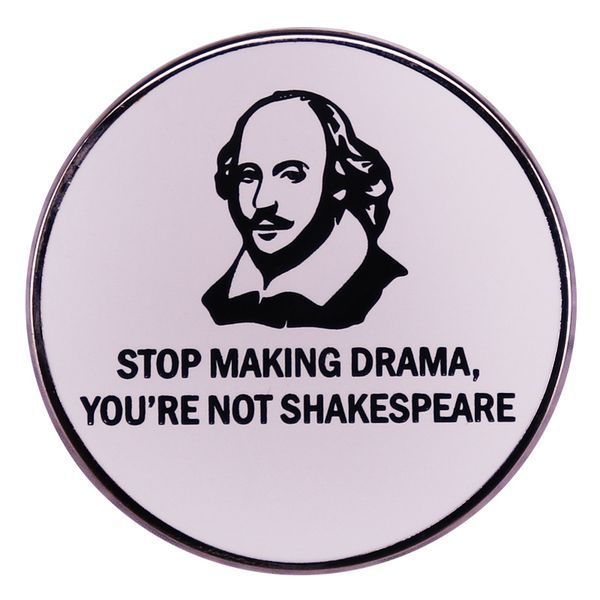 

smaking drama you're not shakespeare brooch cute anime movies games hard enamel pins collect metal cartoon brooch backpack hat bag coll, Blue