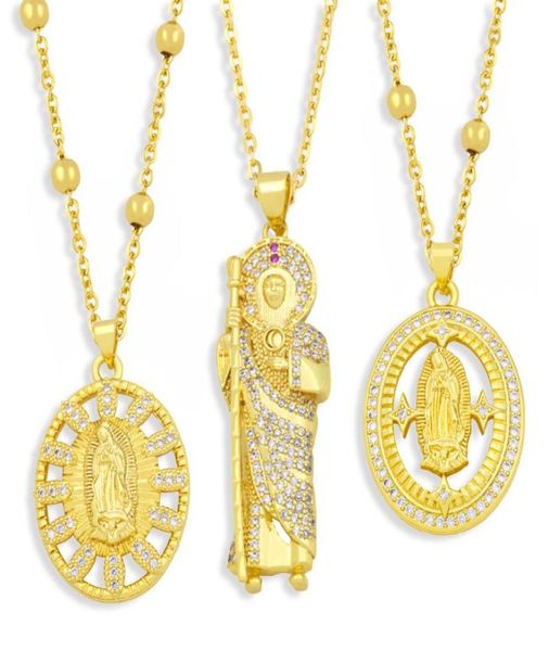 

pendant necklaces virgin of guadalupe necklace pave crystal for saints catholic religious jewelry san judas tadeo nkez615614861, Silver