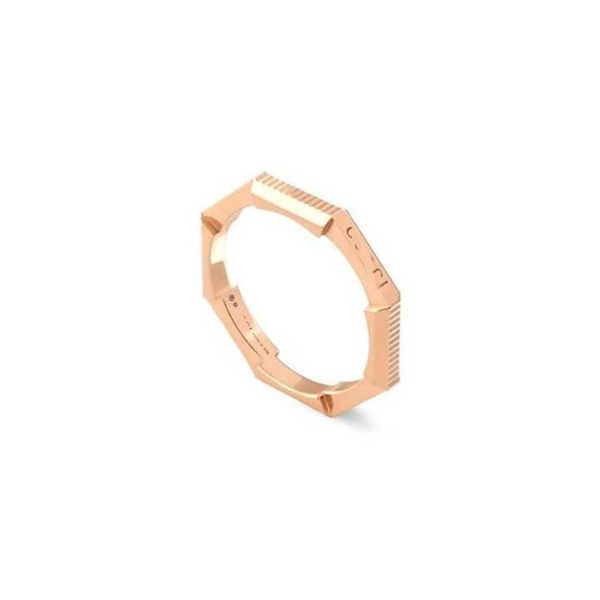 

2023 designer new jewelry gu double same stripe overlapping ring trend lovers' valentine's day gift, Silver