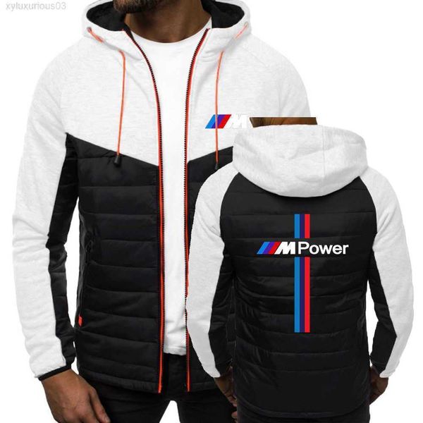 

bmw power mens coats winter jacket man thicken hooded waterproof outwear warm clothing casual overcoat hoodies, Black