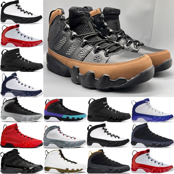 

OG Jumpman 9 9s Basketball Shoes Mens Chile Red University Blue Gold Barons Particle Grey Patent Space Jace Dark Charcoal Cool Grey Trainers Sports Sneakers Size 40-47