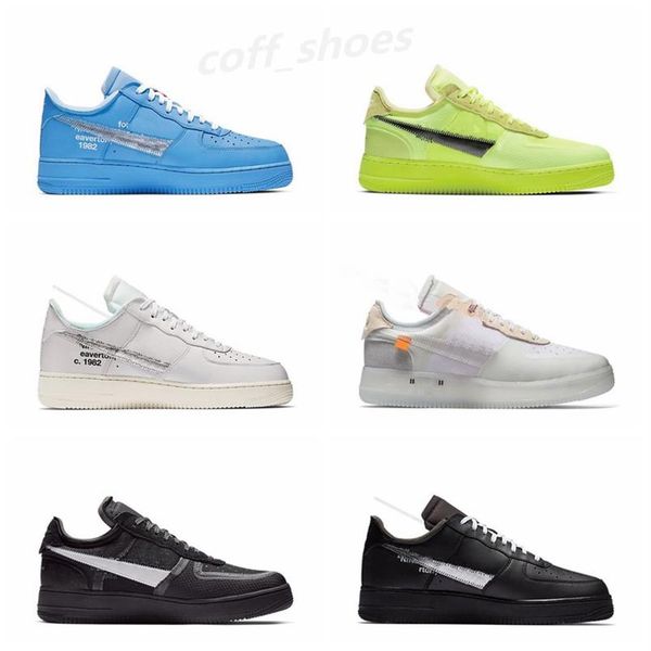 

2021 classic white casual running shoes bheat low high af1 fly line off men women sports sneakers trainers footwear kn011932