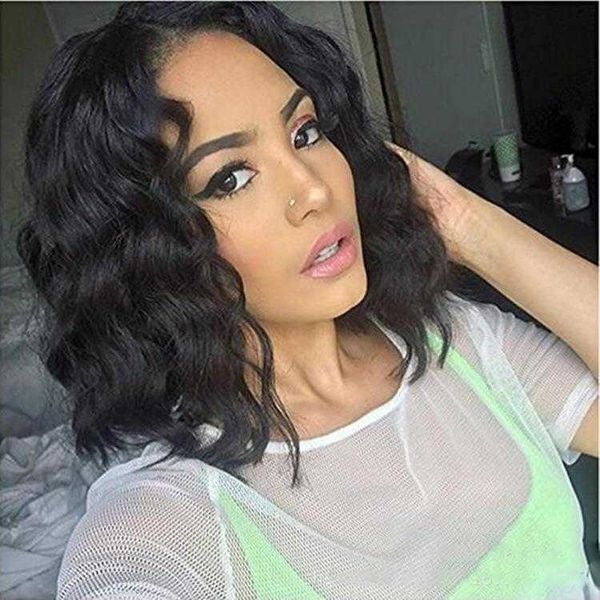 

wig female small curly hair fashion short synthetic wigs, Black