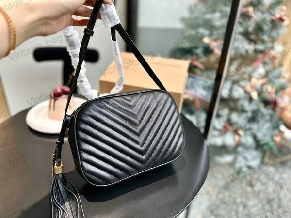 

mini lou camera shoulder bag women leather quilted tassel luxurys cross body flap clutch adjustable strap messenger bags purse wallet
