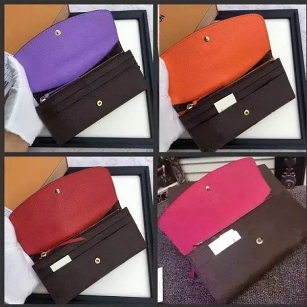 

designer-new designer button women short wallets female long purse european style lady casual clutchs with box278t, Red;black