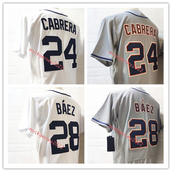 

jersey cabrera baseball 24 miguel stitched mens #28 javier baez jerseys, Black