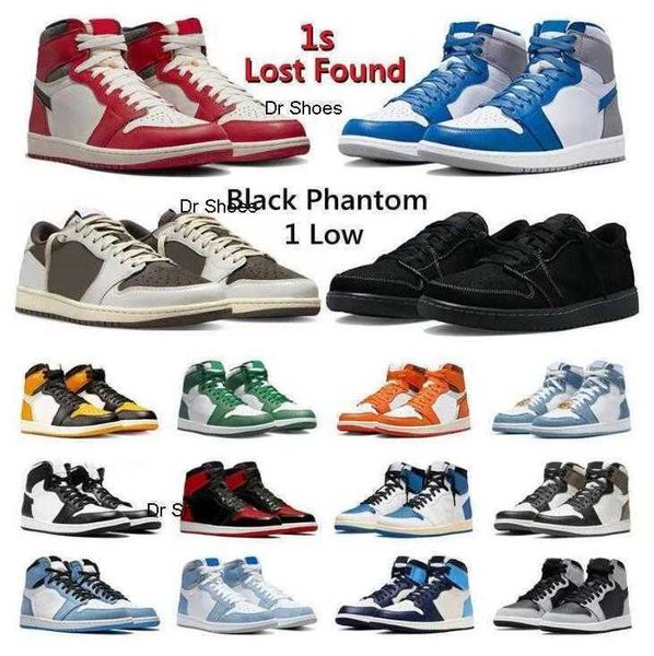 

2023 new og sp 1 basketball shoes jumpman 1s low black phantom reverse mocha lost found starfish chicago bred patent hyper royal travis