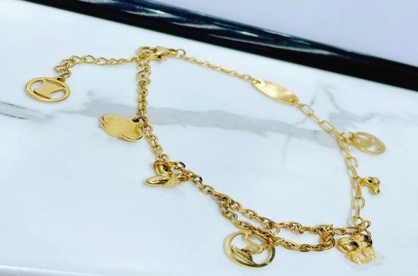 

designer leather bracelet for mens women brand luxury jewelry gold bracelets pendant lock female highend elegant fashion gift8590973, Golden;silver