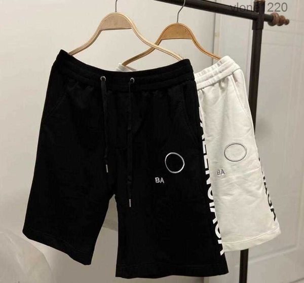 

designer mens shorts spring summer black and white casual cotton loose elastic waist high pants, White;black