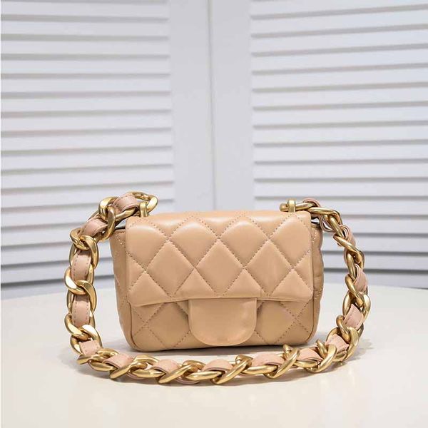 

leather handbag purse luxury designer tote bag fashion daikin chain underarm bag ringer metal mini shoulder bag vintage women's clamshe