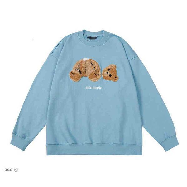 

men's hoodies sweatshirts mens designer palmangel severed chao brand bear embroidery round neck pullover long sleeve sweater and women&, Black