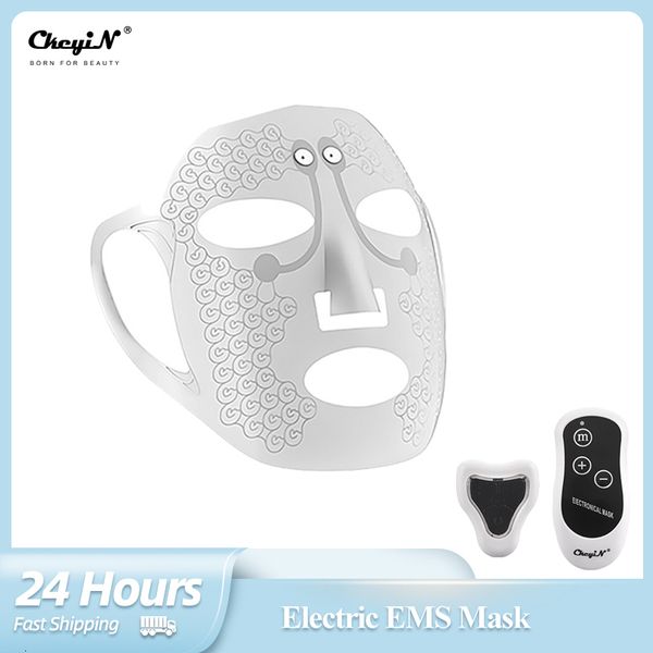 

face care devices ckeyin electric ems mask reusable silicone lift anti wrinkle masks skin tightening rejuvenation beauty device 230317