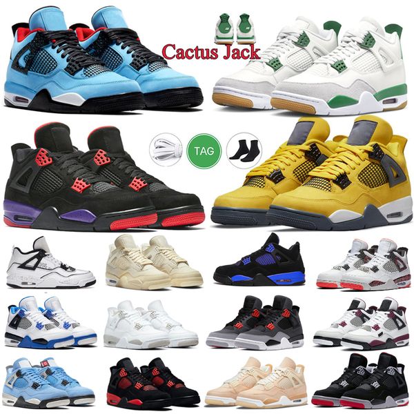 

designer men women basketball shoes 4s jumpman 4 military messy room pn dust seafoam midnight navy cool grey thunder lightning outdoor sport