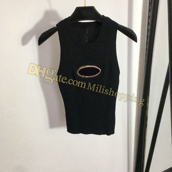 

diese hollow out dress women runway dresses v neck sleeveless knit slim dress female gold button long milan party clothing, Black;gray