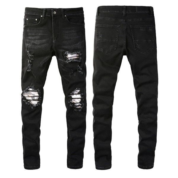 

designer mens jeans hip-hop fashion zipper hole wash jean pants retro torn fold stitching men design motorcycle riding cool slim pant purple, Blue