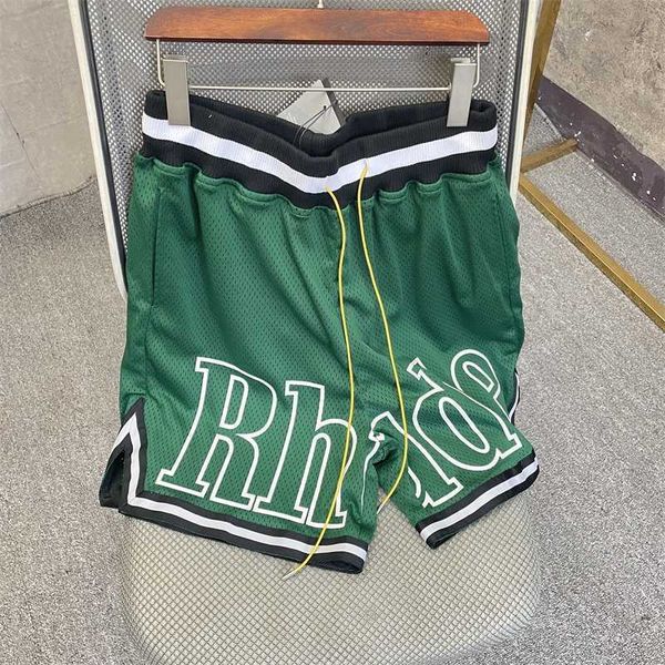 

rhude high street beach sports shorts loose hip hop basketball pants series men's and women's shorts ewr9, White;black