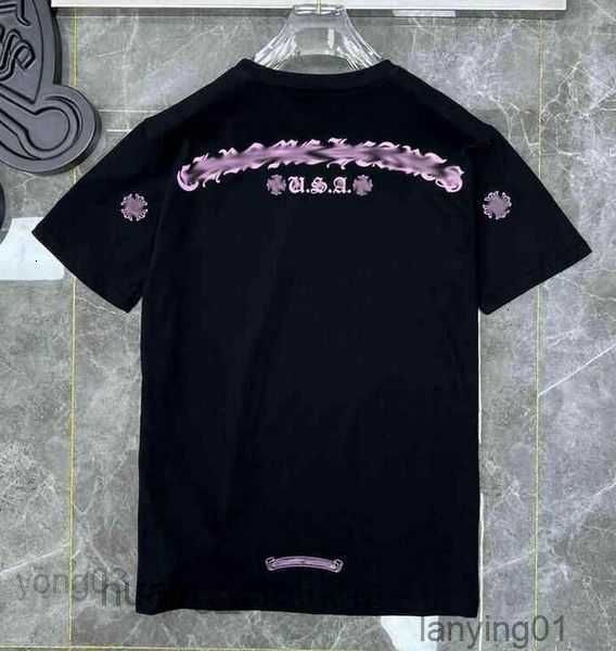 

classic men's luxury t shirt ch brand men sanskrit letter chromes sweatshirts short sleeve designer 2 faz0, White;black