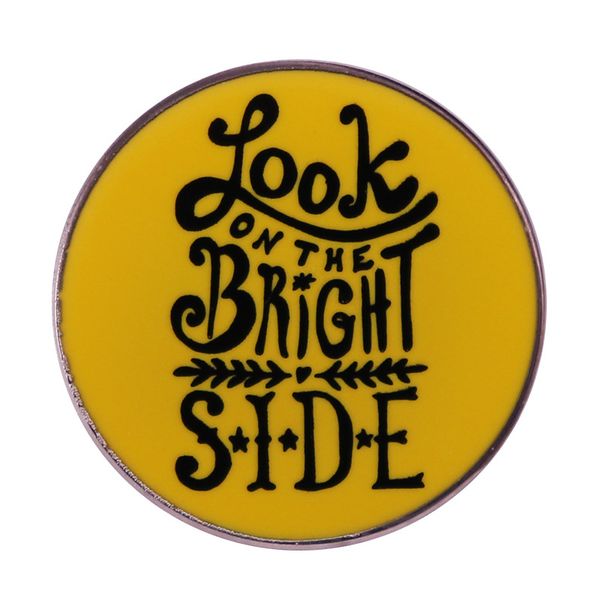

look on the bright side pin cute anime movies games hard enamel pins collect metal cartoon brooch backpack hat bag collar lapel badges, Blue