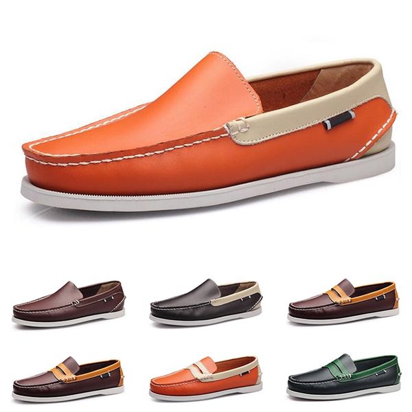 

large sailing shoes men's casual men's shoes leather shoes british driving single shoes men size 40-45 76