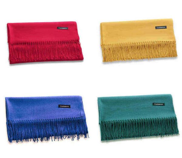 

1 colorful korean autumn winter outdoor cycling thickened warm men scarf women imitation cashmere solid color versatile scarf j229618032, Blue;white