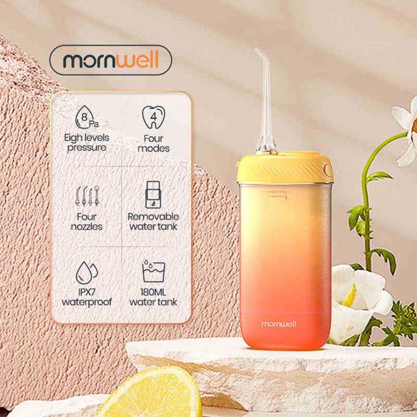 

mornwell f23 dental water jet portable oral irrigator for teeth usb rechargeable flosser cleaner whitening 220601