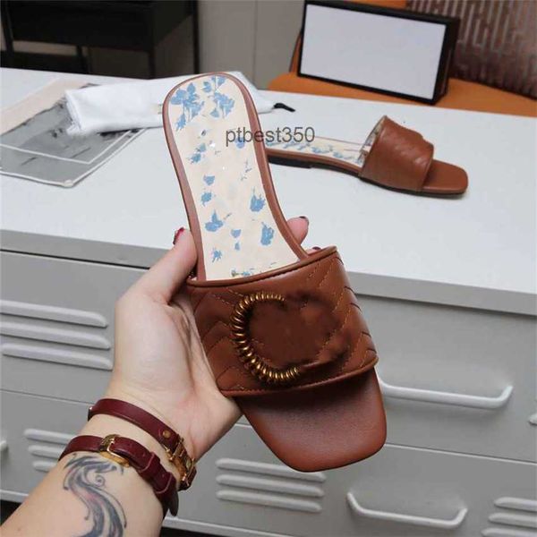 

fashion slippers 2023 ggity luxury design summer men flat women slope heel leather rubber letter casual sandals 02-012, Black