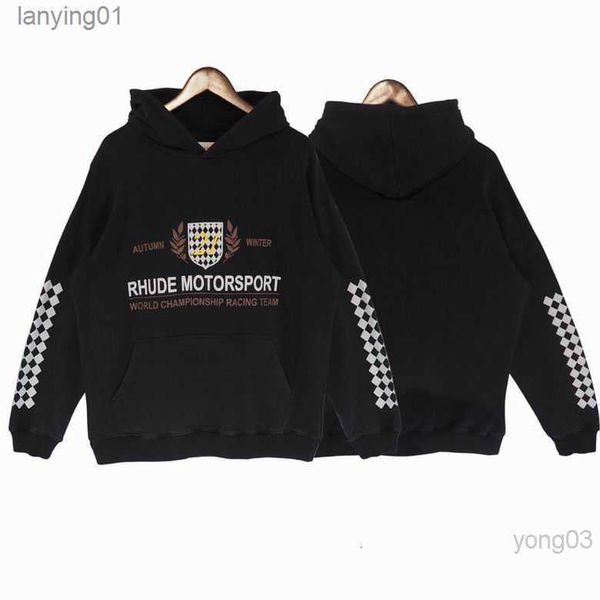 

designer mens hoodie hoody hooded sweatshirt felpa uomo niche fashion brand sudadera autumn winter long sleeve round, Black