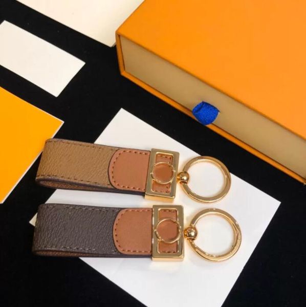 

fashion key buckle car keychain handmade leather keychains men women bag pendant accessories 8 color keychain key chain buckle lovers car ke, Silver