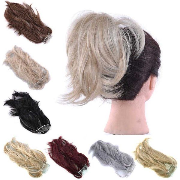 

changeable flexible hair ponytail metal comb wig ring, Black