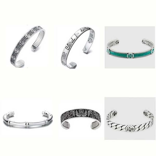 

2023 designer new jewelry sterling silver used by male and female lovers double skull head carving green enamel bracelet, Black