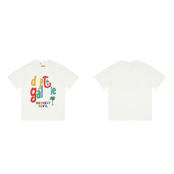 

new arrive cotton clothing printed shirts mens women polos t shirts tees luxurys designer galleryes depts casual shirt 2023, White;black