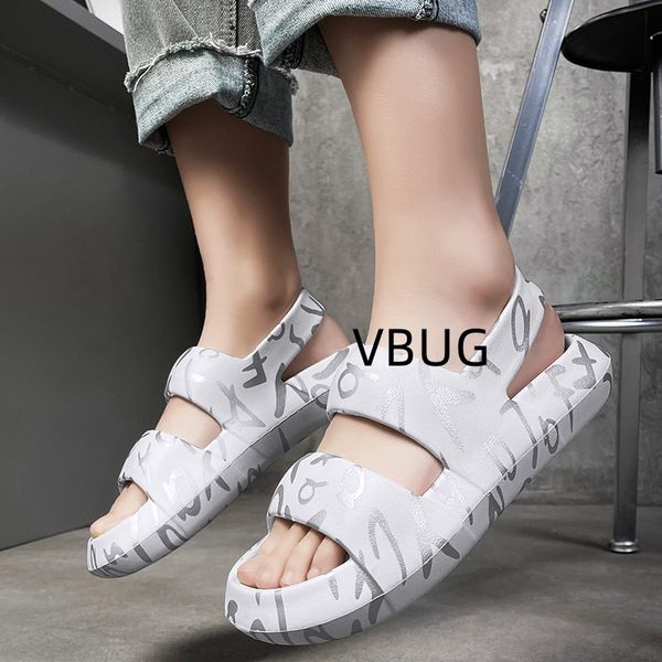 

sandals mens summer beach sandals couple platform new in casual luxury shoes for men with sellers in 2023 products, Black