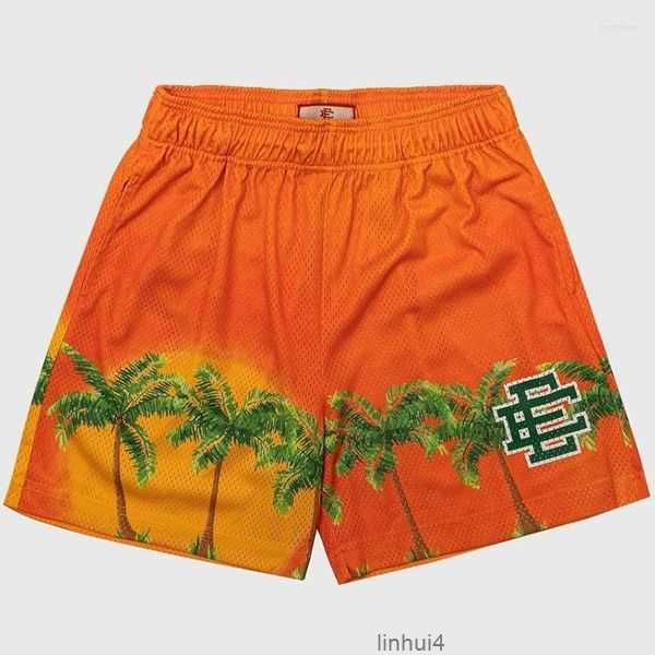 

men's shorts summer eric short men mesh quick-drying beach breathable sport basketball gym fitness pants sweatpants streetwear rushedea, White;black