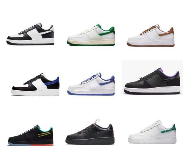 

designer one sports shoes classic 1 flats triple black white leather casual sneakers for men women shadow type tiffany outdoor jogging walki