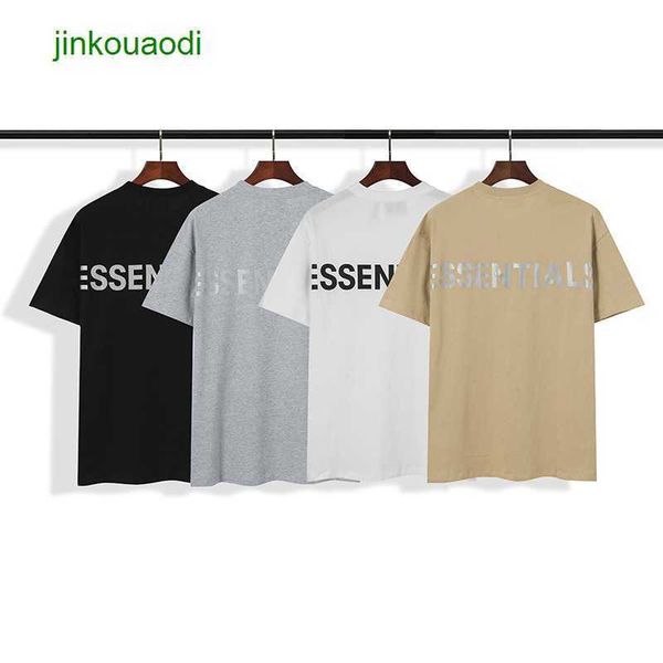

summer fashion brand fogg men's reflective better stamping letter loose round neck t-shirt, White