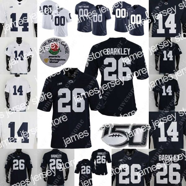 

american college football wear penn state nittany football jersey sean clifford joey porter jr. pat freiermuth keyvone lee pj mustipher drew, Black