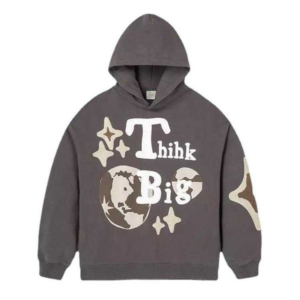 

broken planet yixi brand hoodie foam print autumn winter loose pullover fashion hip hop casual couple hoodie, Black