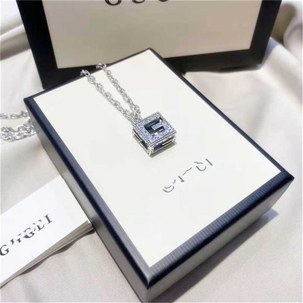 

2023 designer new fashion jewelry gujia 925 silver old carved hollow pendant double necklace for men and women