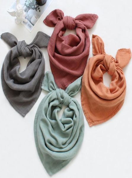 

60x60cm muslin bamboo baby blanket bibs newborn solid color handkerchief infant swaddle wrap kids burp cloth bath towel scarf4737841