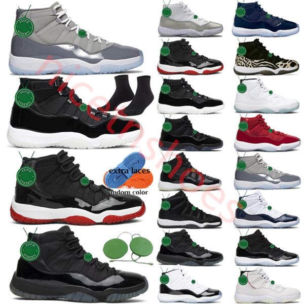 

jumpman 11 cherry 72-10 cool grey sneakers mens women bred blue midnight navy velvet night sports trainers basketball shoes 11s low high