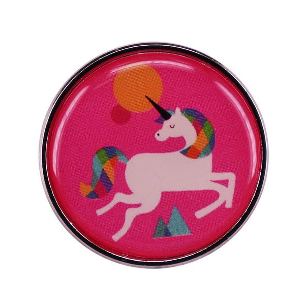 

fantasy rainbow unicorn brooch cute anime movies games hard enamel pins collect metal cartoon brooch backpack hat bag collar lapel badges, Blue
