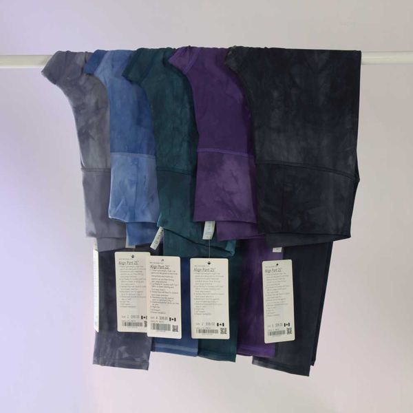 

fitness luss running street yoga pants women align stretch sports high waist trousers nine minutes pants tie-dyed leggings 2023, Black;white