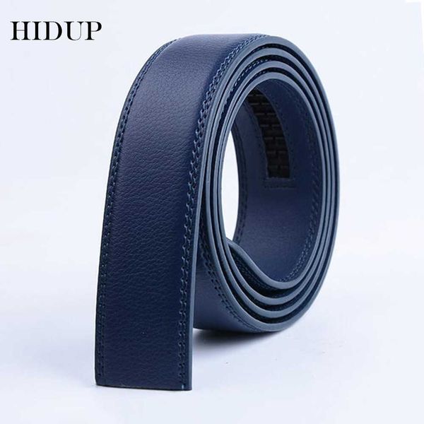 

belts hidup good quality real genuine leather automatic model belt for men blue colour strap only without buckle 3.5cm width luwj17 w0317, Black;brown