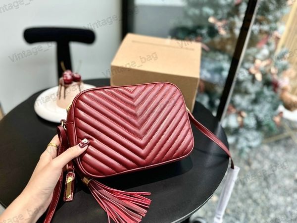 

lou camera mini bag women shoulder bags quilted leather tassel designer crossbody bag adjustable strap messenger bags clutch purse wallet fl